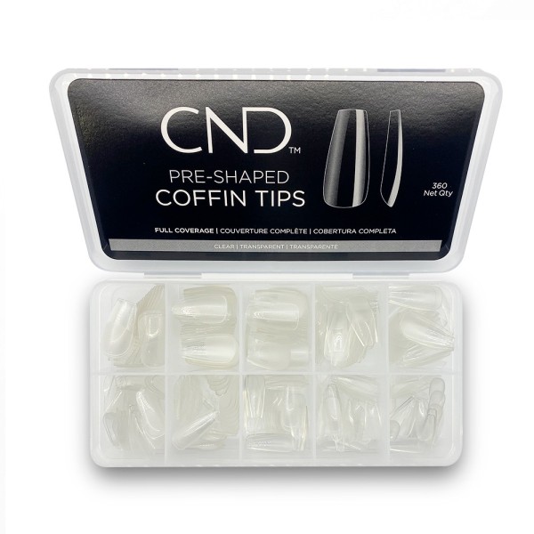 Caja tips PreShaped Coffin 360uds CND